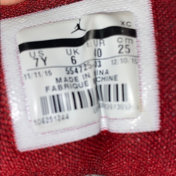 Jordan 1 Mid White Gym Red (GS) - Picture 4 of 6